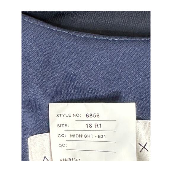 After Six NWT Blue Draped Cowl-Back Princess Line Dress Front Slit Formal 18 - Picture 7 of 8